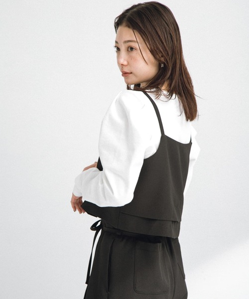 URBAN RESEARCH Sonny Label(アーバンリサーチサニーレーベル)の「パフスリーブフライス/ジャガードロングTシャツ(Tシャツ/カットソー・レディース・その他1/オフホワイト/ブラック・FREE)」の8枚目の写真