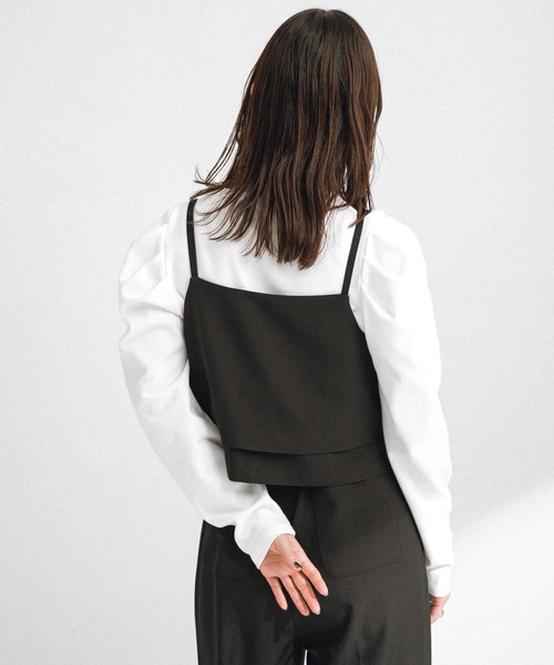 URBAN RESEARCH Sonny Label(アーバンリサーチサニーレーベル)の「パフスリーブフライス/ジャガードロングTシャツ(Tシャツ/カットソー・レディース・その他1/オフホワイト/ブラック・FREE)」の9枚目の写真