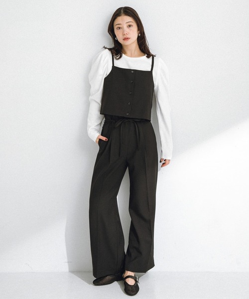 URBAN RESEARCH Sonny Label(アーバンリサーチサニーレーベル)の「パフスリーブフライス/ジャガードロングTシャツ(Tシャツ/カットソー・レディース・その他1/オフホワイト/ブラック・FREE)」の10枚目の写真