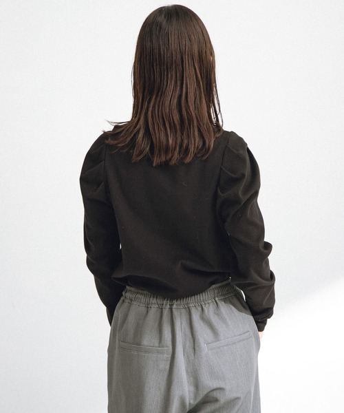 URBAN RESEARCH Sonny Label(アーバンリサーチサニーレーベル)の「パフスリーブフライス/ジャガードロングTシャツ(Tシャツ/カットソー・レディース・その他1/オフホワイト/ブラック・FREE)」の17枚目の写真