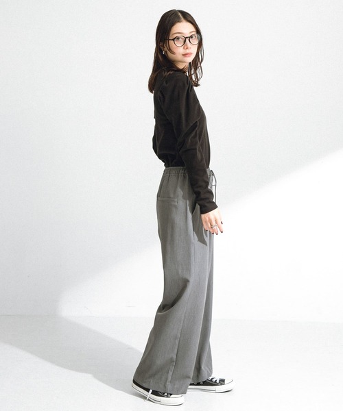 URBAN RESEARCH Sonny Label(アーバンリサーチサニーレーベル)の「パフスリーブフライス/ジャガードロングTシャツ(Tシャツ/カットソー・レディース・その他1/オフホワイト/ブラック・FREE)」の20枚目の写真