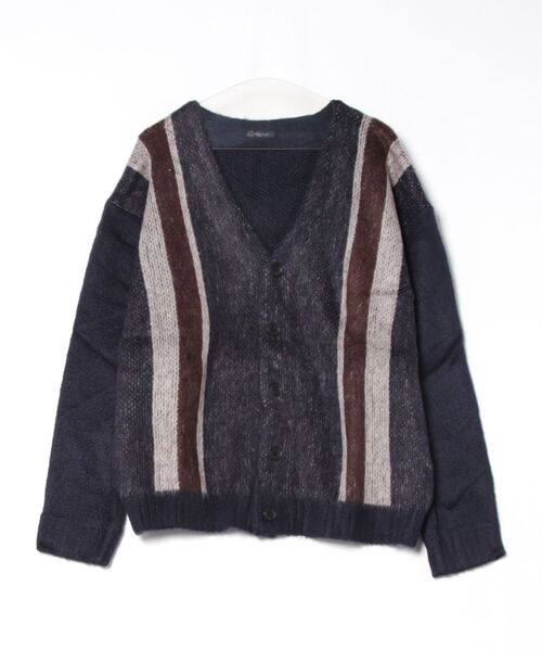 【セール】モヘアタッチパネル柄Vネックカーディガン（カーディガン/ボレロ）｜ARCHIVER（アーカイバ） 6,422円