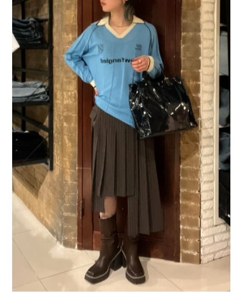 WRAP PLEATS M/SK ラップ プリーツ ミディスカート（スカート