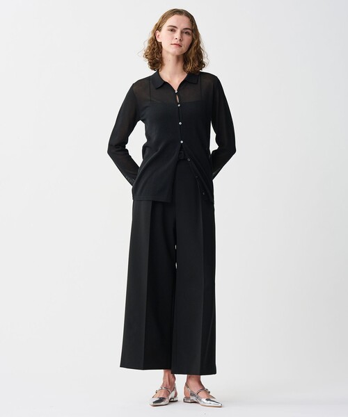 uncrave(アンクレイヴ)の「シアーコットン ポロニット(ニット/セーター・レディース・グレー系/ホワイト系/ブラック系・F)」の10枚目の写真