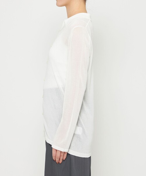 uncrave(アンクレイヴ)の「シアーコットン ポロニット(ニット/セーター・レディース・グレー系/ホワイト系/ブラック系・F)」の18枚目の写真
