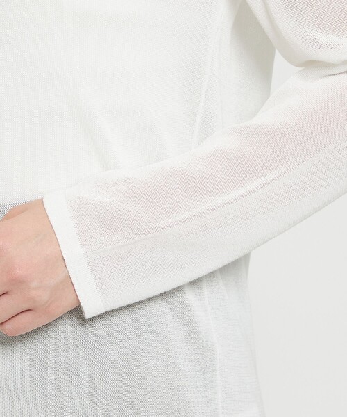 uncrave(アンクレイヴ)の「シアーコットン ポロニット(ニット/セーター・レディース・グレー系/ホワイト系/ブラック系・F)」の21枚目の写真