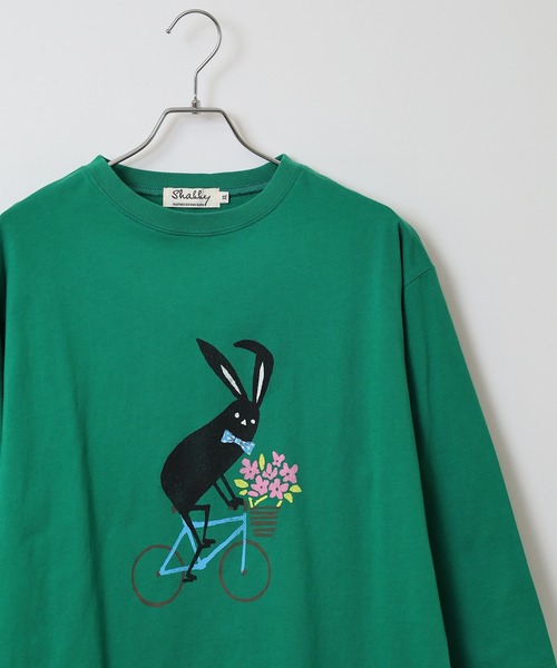 FUNALIVE(ファンアライブ)の「SHABBY 7分袖Tシャツ unisex(Tシャツ/カットソー・メンズ・ブラック/アイボリー/グレー/グリーン/イエロー/ラベンダー・S/M/L/XL)」の4枚目の写真