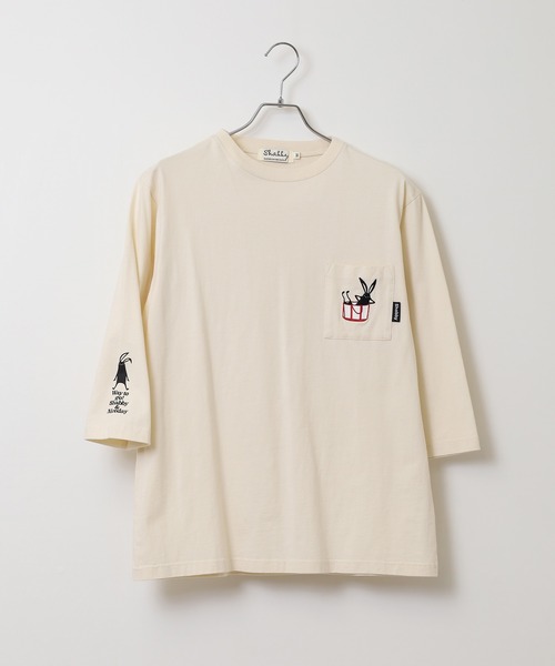 FUNALIVE(ファンアライブ)の「SHABBY 7分袖Tシャツ unisex(Tシャツ/カットソー・メンズ・ブラック/アイボリー/グレー/グリーン/イエロー/ラベンダー・S/M/L/XL)」の17枚目の写真