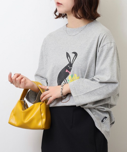 FUNALIVE(ファンアライブ)の「SHABBY 7分袖Tシャツ unisex(Tシャツ/カットソー・メンズ・ブラック/アイボリー/グレー/グリーン/イエロー/ラベンダー・S/M/L/XL)」の9枚目の写真