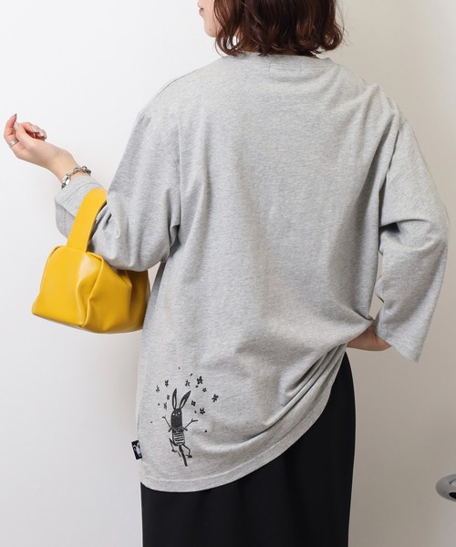 FUNALIVE(ファンアライブ)の「SHABBY 7分袖Tシャツ unisex(Tシャツ/カットソー・メンズ・ブラック/アイボリー/グレー/グリーン/イエロー/ラベンダー・S/M/L/XL)」の10枚目の写真
