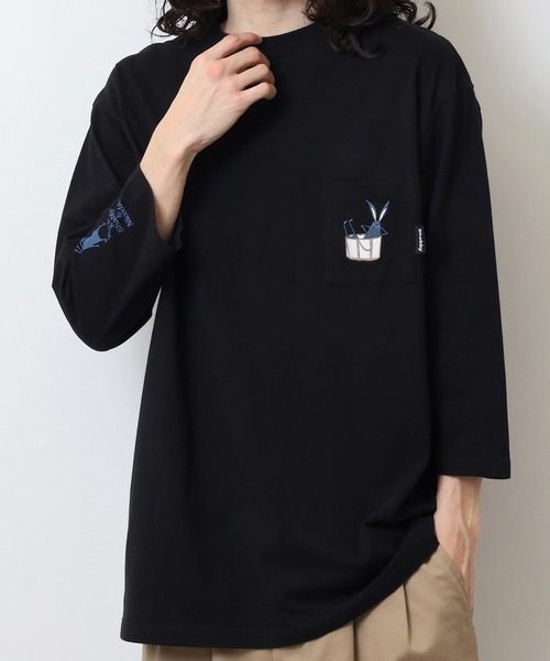 FUNALIVE(ファンアライブ)の「SHABBY 7分袖Tシャツ unisex(Tシャツ/カットソー・メンズ・ブラック/アイボリー/グレー/グリーン/イエロー/ラベンダー・S/M/L/XL)」の15枚目の写真