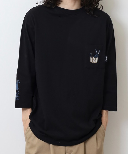 FUNALIVE(ファンアライブ)の「SHABBY 7分袖Tシャツ unisex(Tシャツ/カットソー・メンズ・ブラック/アイボリー/グレー/グリーン/イエロー/ラベンダー・S/M/L/XL)」の14枚目の写真