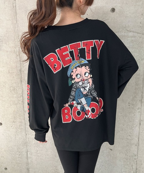 GLAMOROUS JANE(グラマラスジェーン)の「BETTY BOOPプリントプルオーバー(Tシャツ/カットソー・レディース・チャコールグレー/オフホワイト/ブラック・FREE)」の11枚目の写真