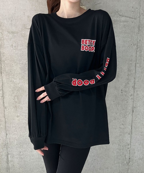 GLAMOROUS JANE(グラマラスジェーン)の「BETTY BOOPプリントプルオーバー(Tシャツ/カットソー・レディース・チャコールグレー/オフホワイト/ブラック・FREE)」の17枚目の写真