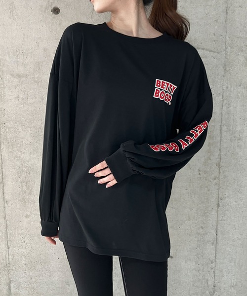 GLAMOROUS JANE(グラマラスジェーン)の「BETTY BOOPプリントプルオーバー(Tシャツ/カットソー・レディース・チャコールグレー/オフホワイト/ブラック・FREE)」の18枚目の写真