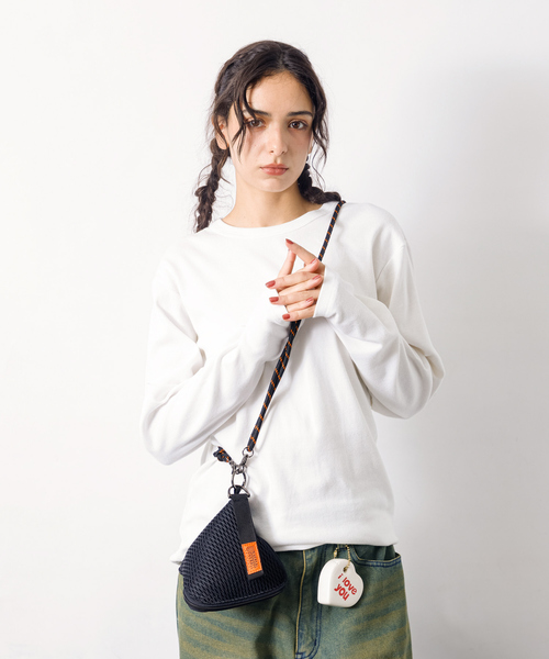 UNIVERSAL OVERALL(ユニバーサルオーバーオール)の「【UNIVERSALOVERALL / ユニバーサルオーバーオール】PYRAMID MESH SHOULDER/メッシュショルダー/ユニセックス/SUVO-020(ショルダーバッグ・メンズ・ホワイト/チャコールグレー/ブラック/ライム/サックスブルー・フリー)」の2枚目の写真