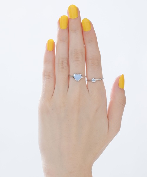 MARY QUANT(マリークワント)の「カラーエポハート リング(リング・レディース・ブルー/ブラック/ピンク/サーモンピンク/ミント・FREE)」の3枚目の写真