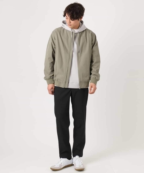 a.v.v（アーヴェヴェ）の「【撥水/洗濯機で洗える】ストレッチリブブルゾン（ブルゾン・メンズ・ライトベージュ/カーキ・46/48/50）」の3枚目の写真