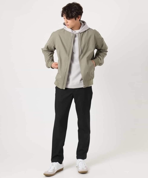 a.v.v（アーヴェヴェ）の「【撥水/洗濯機で洗える】ストレッチリブブルゾン（ブルゾン・メンズ・ライトベージュ/カーキ・46/48/50）」の5枚目の写真