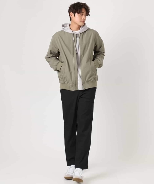 a.v.v（アーヴェヴェ）の「【撥水/洗濯機で洗える】ストレッチリブブルゾン（ブルゾン・メンズ・ライトベージュ/カーキ・46/48/50）」の6枚目の写真