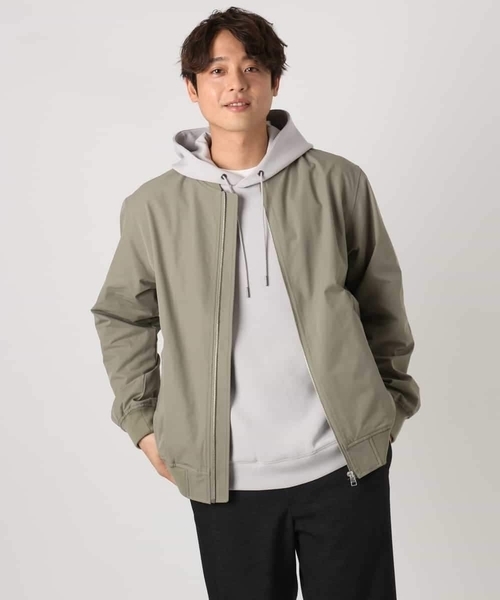 a.v.v（アーヴェヴェ）の「【撥水/洗濯機で洗える】ストレッチリブブルゾン（ブルゾン・メンズ・ライトベージュ/カーキ・46/48/50）」の10枚目の写真