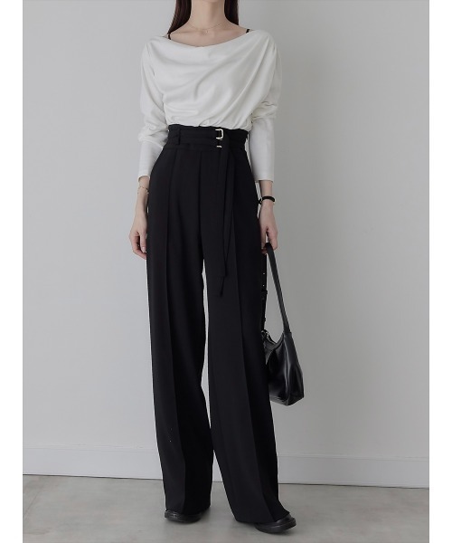 amel（エイメル）の「【RE ARRIVAL】ドレープデザイントップス / ホワイト（Tシャツ/カットソー・レディース・ホワイト・FREE）」の8枚目の写真