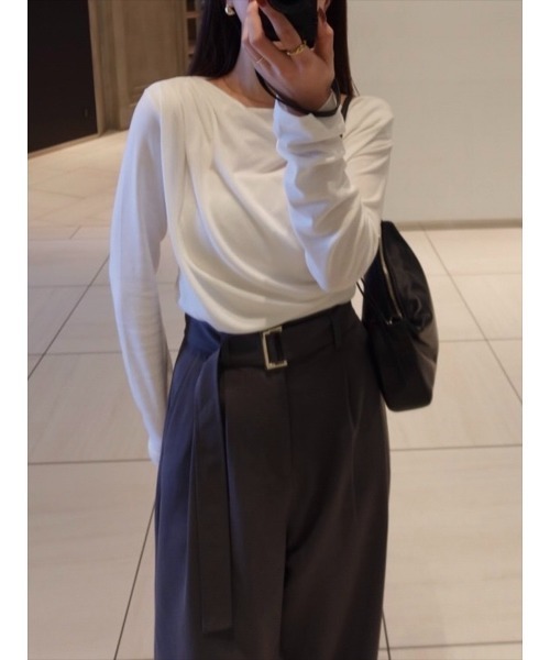 amel（エイメル）の「【RE ARRIVAL】ドレープデザイントップス / ホワイト（Tシャツ/カットソー・レディース・ホワイト・FREE）」の18枚目の写真