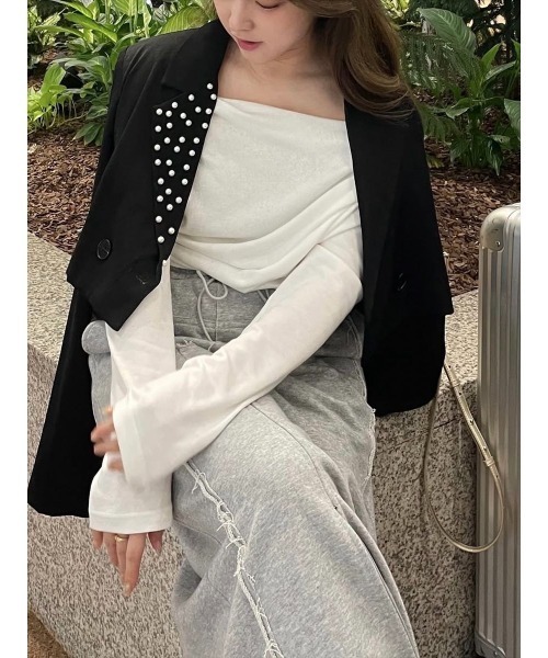 amel（エイメル）の「【RE ARRIVAL】ドレープデザイントップス / ホワイト（Tシャツ/カットソー・レディース・ホワイト・FREE）」の14枚目の写真