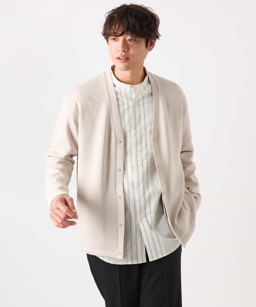 a.v.v(アーヴェヴェ)の「【洗濯機で洗える】ツイルワイドシルエットバンドカラーシャツ(シャツ/ブラウス・メンズ・ブルー/ブラック・46/48/50)」の12枚目の写真