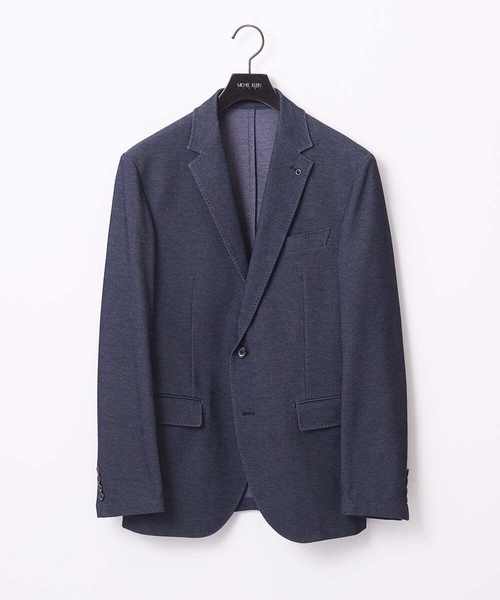 MICHEL KLEIN HOMME (ミッシェルクランオム)の「【セットアップ】ジャージテーラードジャケット(テーラードジャケット・メンズ・ブラック/ネイビー・MEDIUM/LARGE/X-LARGE)」の2枚目の写真
