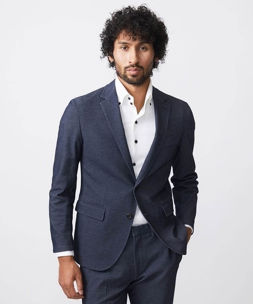MICHEL KLEIN HOMME (ミッシェルクランオム)の「【セットアップ】ジャージテーラードジャケット(テーラードジャケット・メンズ・ブラック/ネイビー・MEDIUM/LARGE/X-LARGE)」の17枚目の写真