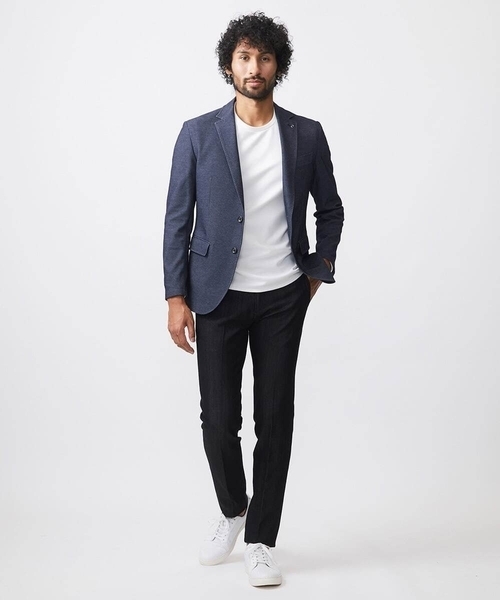 MICHEL KLEIN HOMME (ミッシェルクランオム)の「【セットアップ】ジャージテーラードジャケット(テーラードジャケット・メンズ・ブラック/ネイビー・MEDIUM/LARGE/X-LARGE)」の19枚目の写真