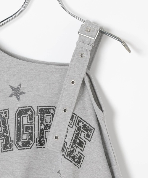 3.3 Field Trip （3.3フィールドトリップ）の「3.3 Field Trip／ベルト付き肩あきプルオーバー（スウェット・レディース・グレー/チャコール・FREE）」の5枚目の写真