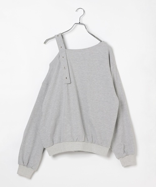 3.3 Field Trip （3.3フィールドトリップ）の「3.3 Field Trip／ベルト付き肩あきプルオーバー（スウェット・レディース・グレー/チャコール・FREE）」の7枚目の写真