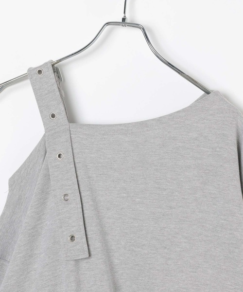 3.3 Field Trip （3.3フィールドトリップ）の「3.3 Field Trip／ベルト付き肩あきプルオーバー（スウェット・レディース・グレー/チャコール・FREE）」の8枚目の写真