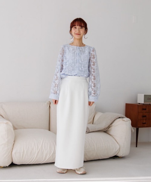 flower（フラワー）の「ガーデンブルームブラウス（シャツ/ブラウス・レディース・ブルー/アイボリー/ピンク・FREE）」の15枚目の写真