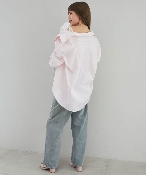 MAJESTIC LEGON(マジェスティックレゴン)の「袖ドロストギャザーシャツ(シャツ/ブラウス・レディース・イエロー/ピンク/ブルー・MEDIUM)」の13枚目の写真