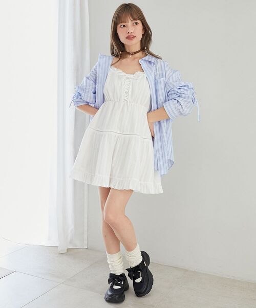 MAJESTIC LEGON(マジェスティックレゴン)の「袖ドロストギャザーシャツ(シャツ/ブラウス・レディース・イエロー/ピンク/ブルー・MEDIUM)」の18枚目の写真