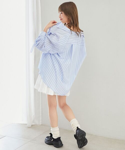 MAJESTIC LEGON(マジェスティックレゴン)の「袖ドロストギャザーシャツ(シャツ/ブラウス・レディース・イエロー/ピンク/ブルー・MEDIUM)」の20枚目の写真