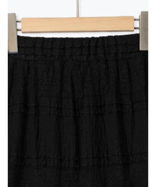 ehka sopo（エヘカソポ）の「レースティアードスカート（スカート・レディース・ブラック/オフホワイト・F）」の8枚目の写真