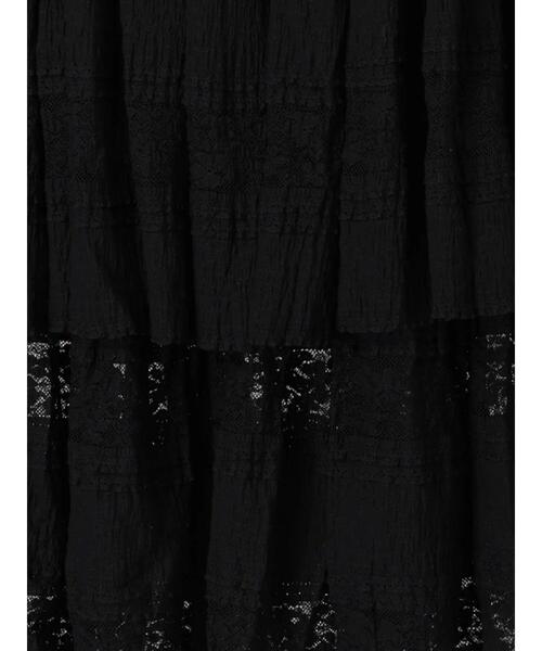 ehka sopo（エヘカソポ）の「レースティアードスカート（スカート・レディース・ブラック/オフホワイト・F）」の12枚目の写真