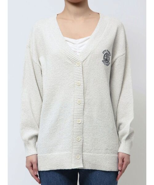 EVRIS（エヴリス）の「ワンポイントニットカーディガン（カーディガン/ボレロ・レディース・イエロー/ホワイト/ブルー・FREE）」の10枚目の写真