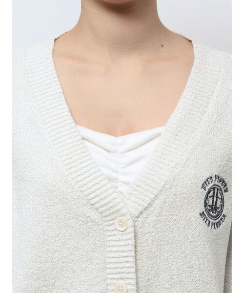 EVRIS（エヴリス）の「ワンポイントニットカーディガン（カーディガン/ボレロ・レディース・イエロー/ホワイト/ブルー・FREE）」の13枚目の写真