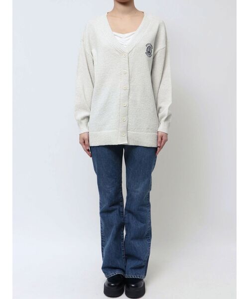 EVRIS（エヴリス）の「ワンポイントニットカーディガン（カーディガン/ボレロ・レディース・イエロー/ホワイト/ブルー・FREE）」の17枚目の写真