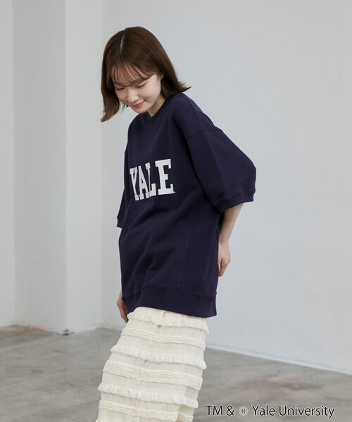coen（コーエン）の「YALE別注 スウェットTシャツ（Tシャツ/カットソー・メンズ・ホワイト/コバルトブルー/ネイビー・M/L/XL）」の8枚目の写真