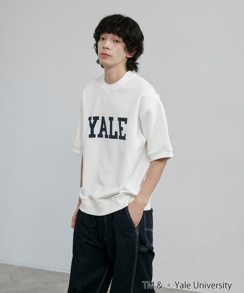 coen（コーエン）の「YALE別注 スウェットTシャツ（Tシャツ/カットソー・メンズ・ホワイト/コバルトブルー/ネイビー・M/L/XL）」の12枚目の写真