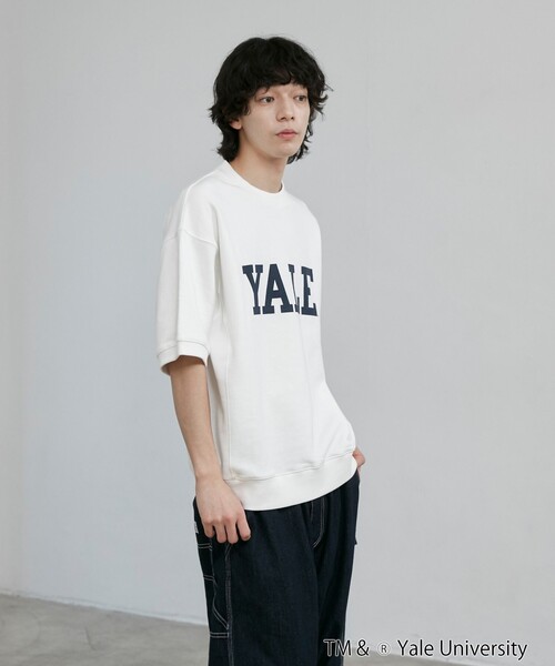 coen（コーエン）の「YALE別注 スウェットTシャツ（Tシャツ/カットソー・メンズ・ホワイト/コバルトブルー/ネイビー・M/L/XL）」の14枚目の写真