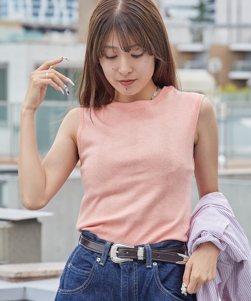 MILLER（ミラー）の「R.P.miller/ミラー Panel ribed tank top リブ タンクトップ マルチボーダー 無地 秋 秋服 2026年秋冬（タンクトップ・レディース・ホワイト/イエロー/ミント/ブラック/グレー/チャコールグレー/グレー系/ブルー/ブラック系1/ライトグリーン/ピンク/ピンク系/ブラック系/ブルー系/ホワイト系/ホワイト系1/オレンジ・FREE）」の17枚目の写真