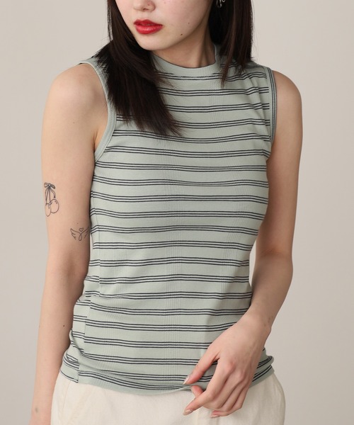 MILLER（ミラー）の「R.P.miller/ミラー Panel ribed tank top タンクトップ 2026新作　再入荷（タンクトップ・レディース・ホワイト/イエロー/ミント/ブラック/グレー・FREE）」の4枚目の写真