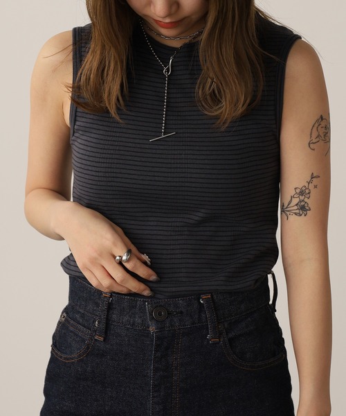 MILLER（ミラー）の「R.P.miller/ミラー Panel ribed tank top タンクトップ 2026新作　再入荷（タンクトップ・レディース・ホワイト/イエロー/ミント/ブラック/グレー・FREE）」の13枚目の写真